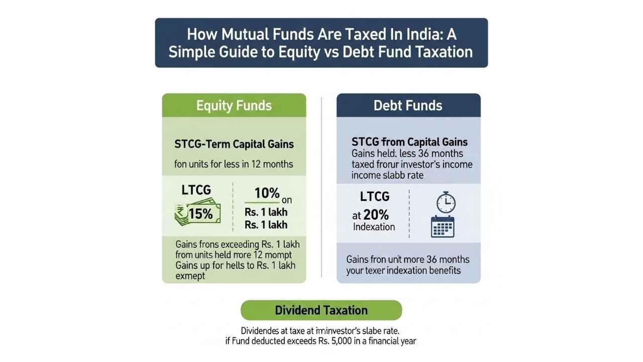 How Mutual Funds Are Taxed in India A Simple Guide to Equity vs Debt Fund Taxation